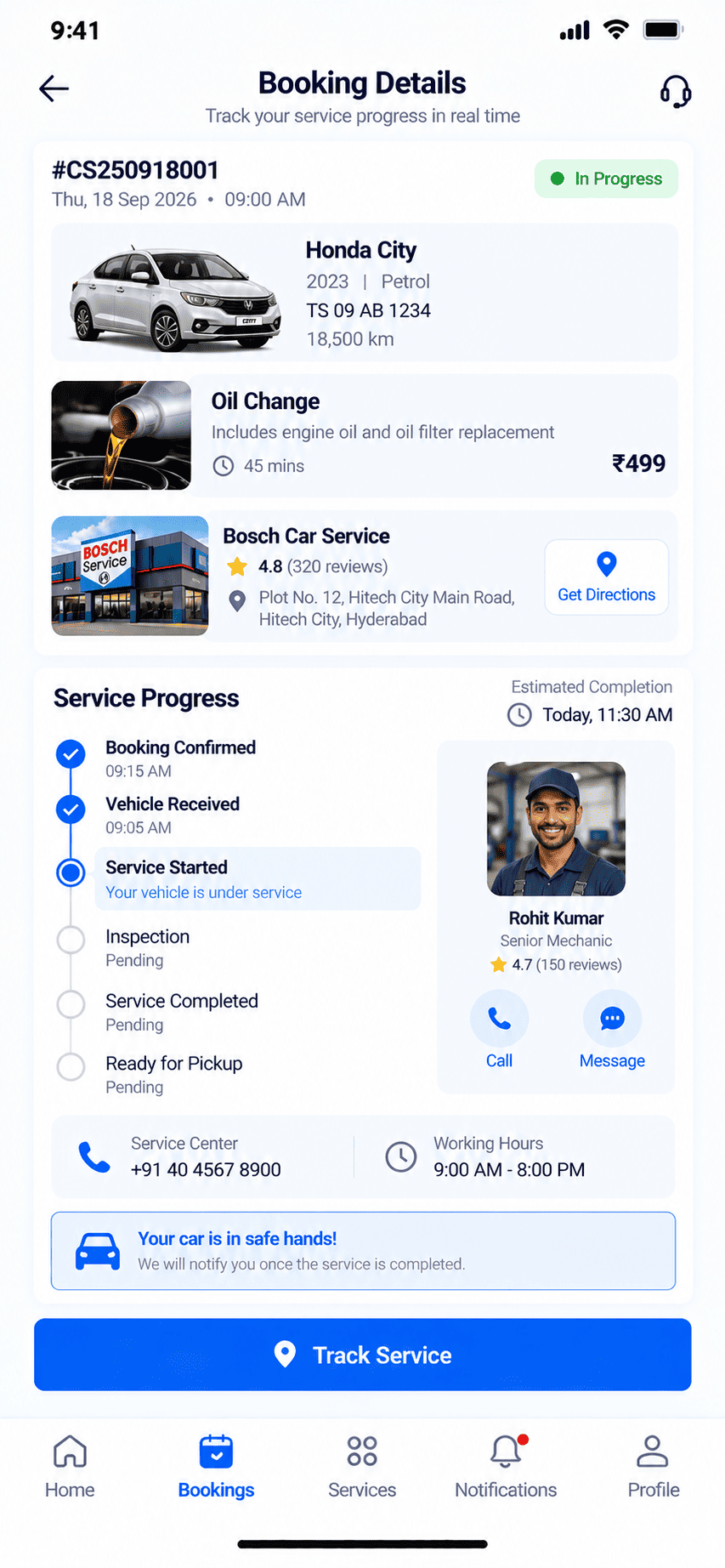In-App Mechanic Chat & Approvals